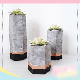 Arquivo de corte Vasos Hexagonal