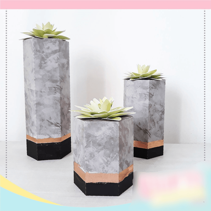 Arquivo de corte Vasos Hexagonal 1