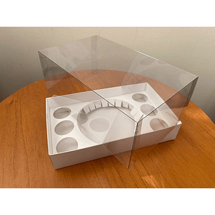 Arquivo de Corte Caixa Bolo 10cm e 6 docinhos 