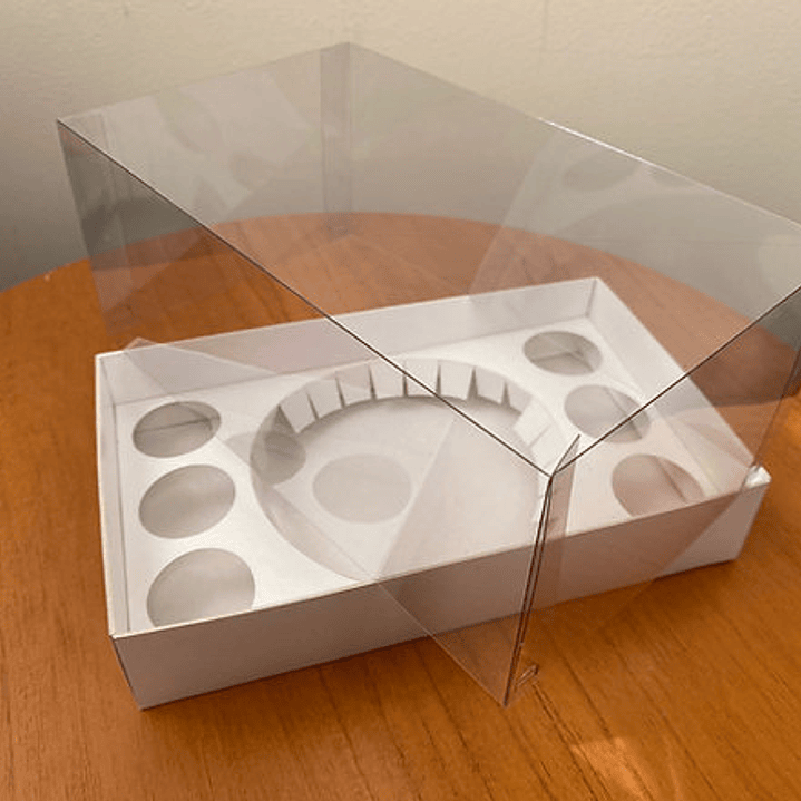 Arquivo de Corte Caixa Bolo 10cm e 6 docinhos  1