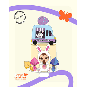 Arquivo Páscoa Topo de Bolo Carro Chocolate Baby 