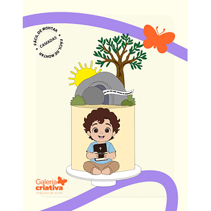 Arquivo Páscoa Cristã Topo de Bolo Jesus Vive Menino 