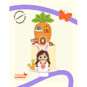 Arquivo Páscoa Topo de Bolo Menina com Roupa de Coelho 