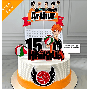 Arquivo Topo de Bolo Anime Vôlei 