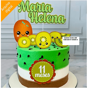 Arquivo Topo de Bolo Frutinhas Kiwi