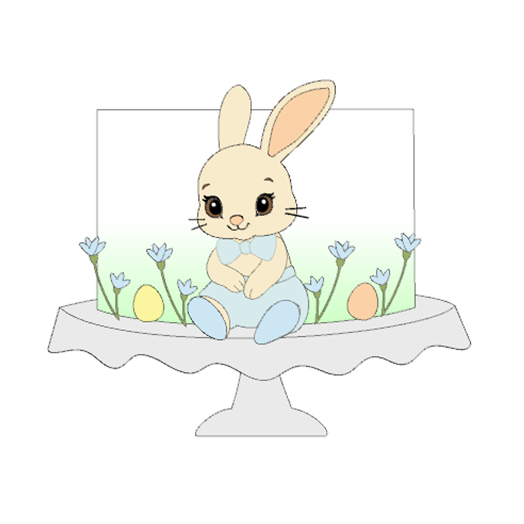 Arquivo Páscoa Topo de Bolo Coelhinho Baby  1