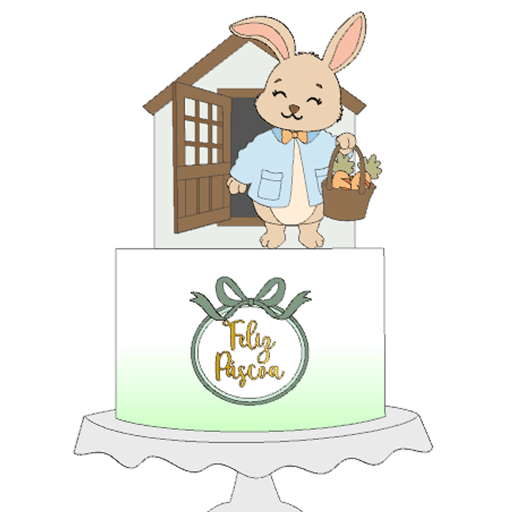 Arquivo Páscoa Topo de Bolo Coelho na Toca 1