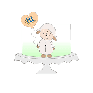 Arquivo Páscoa Cristã Topo de Bolo Ovelhinha 