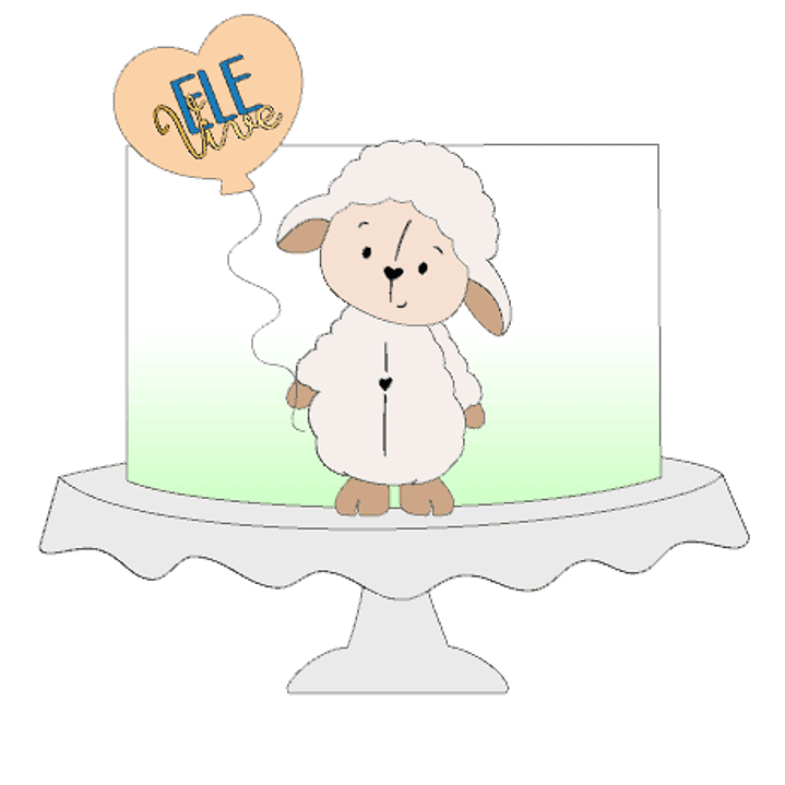 Arquivo Páscoa Cristã Topo de Bolo Ovelhinha  1