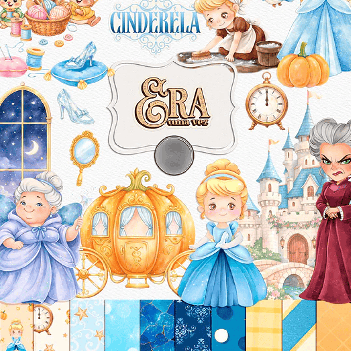 Kit Digital Combo Princesas Cute 14