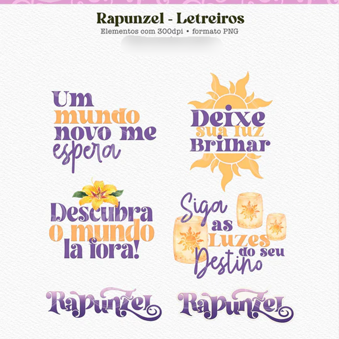 Kit Digital Combo Princesas Cute 15