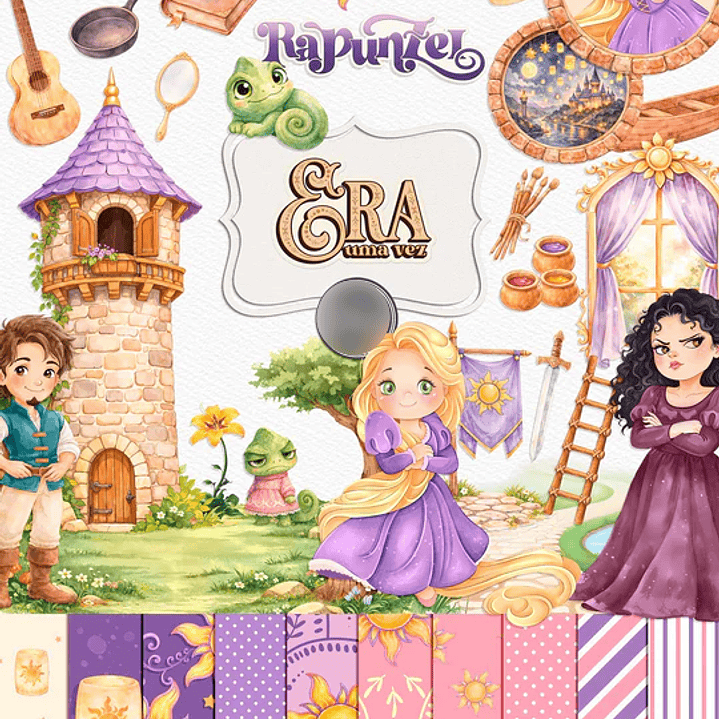 Kit Digital Combo Princesas Cute 17
