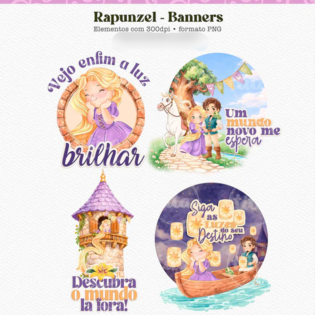 Kit Digital Combo Princesas Cute 21