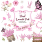 Kit Digital Floral Lavanda Pink - Thumbnail 1
