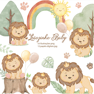 Kit Digital Leãozinho Baby 
