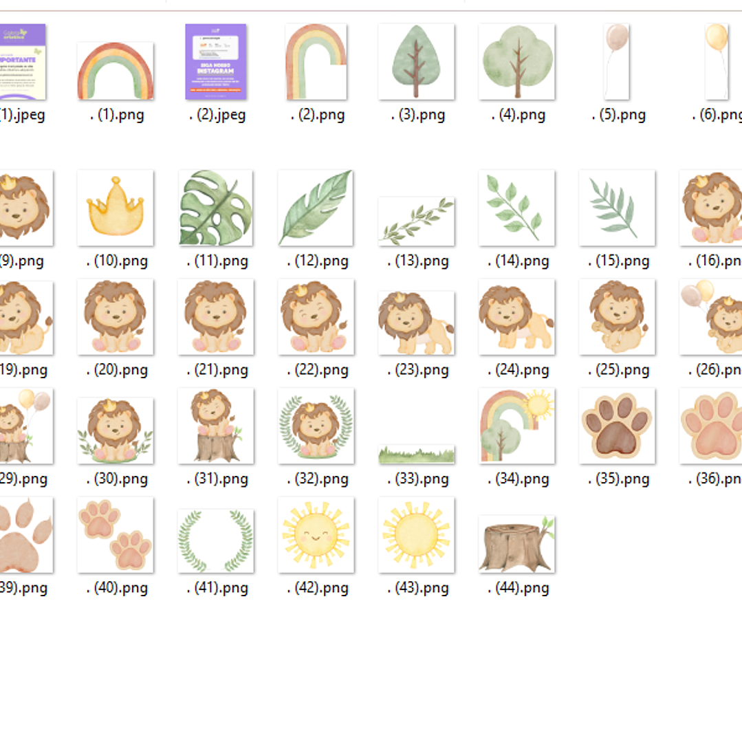 Kit Digital Leãozinho Baby  2