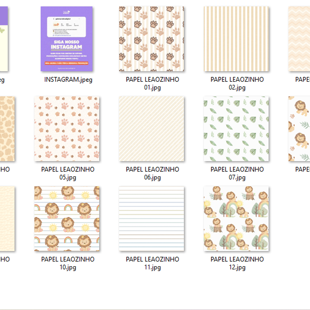 Kit Digital Leãozinho Baby  3