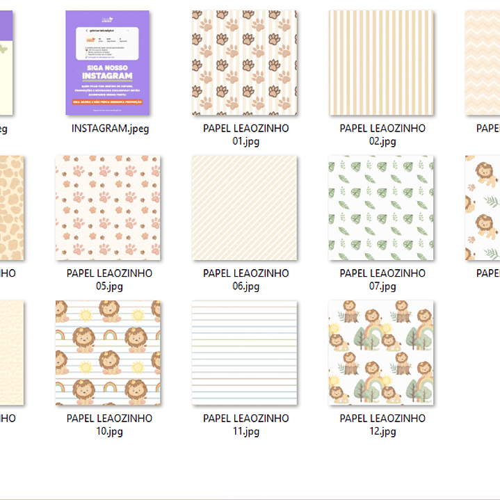 Kit Digital Leãozinho Baby  3