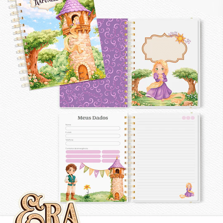 Arquivo Encadernação Princesas Cute  2