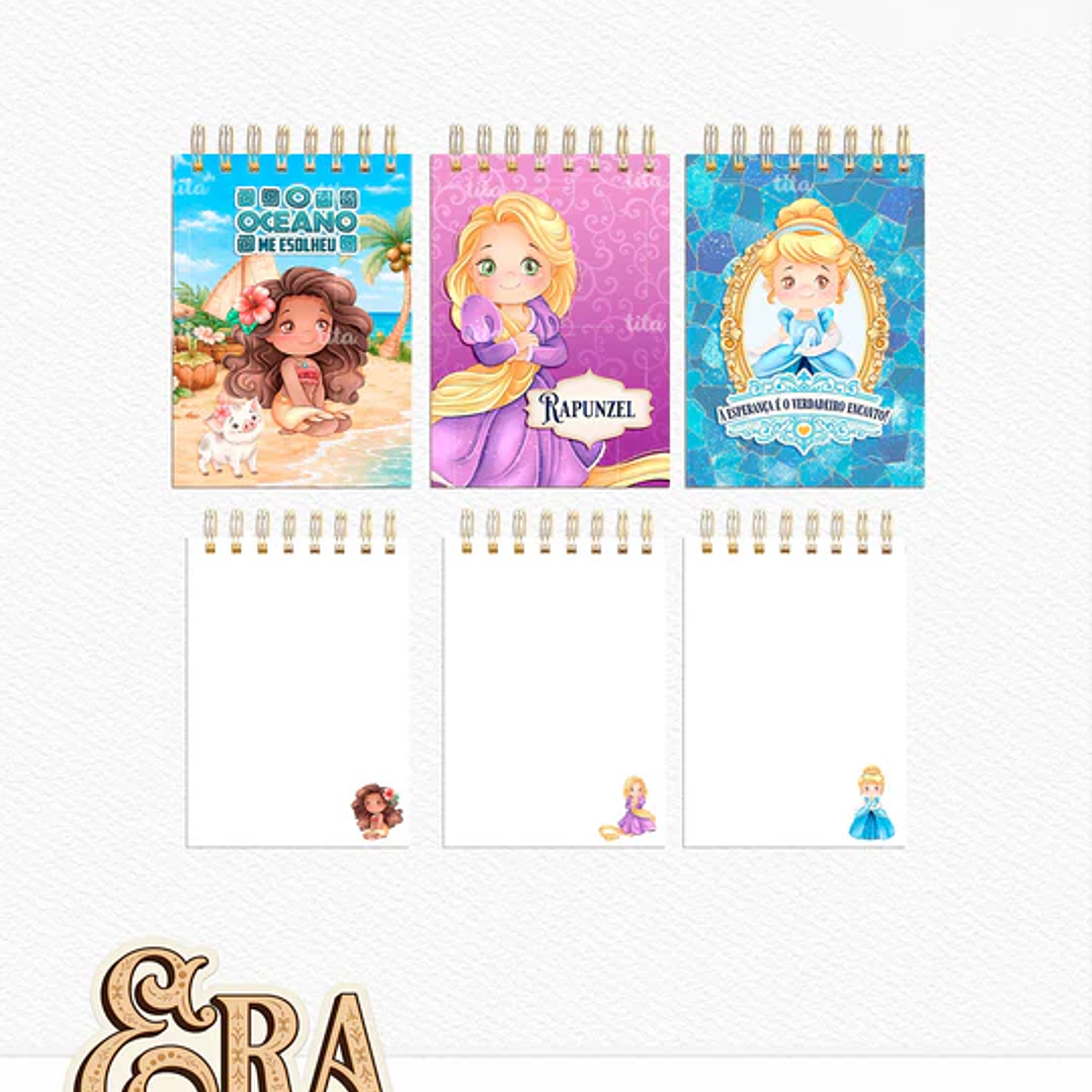 Arquivo Encadernação Princesas Cute  7