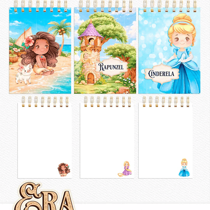 Arquivo Encadernação Princesas Cute  12