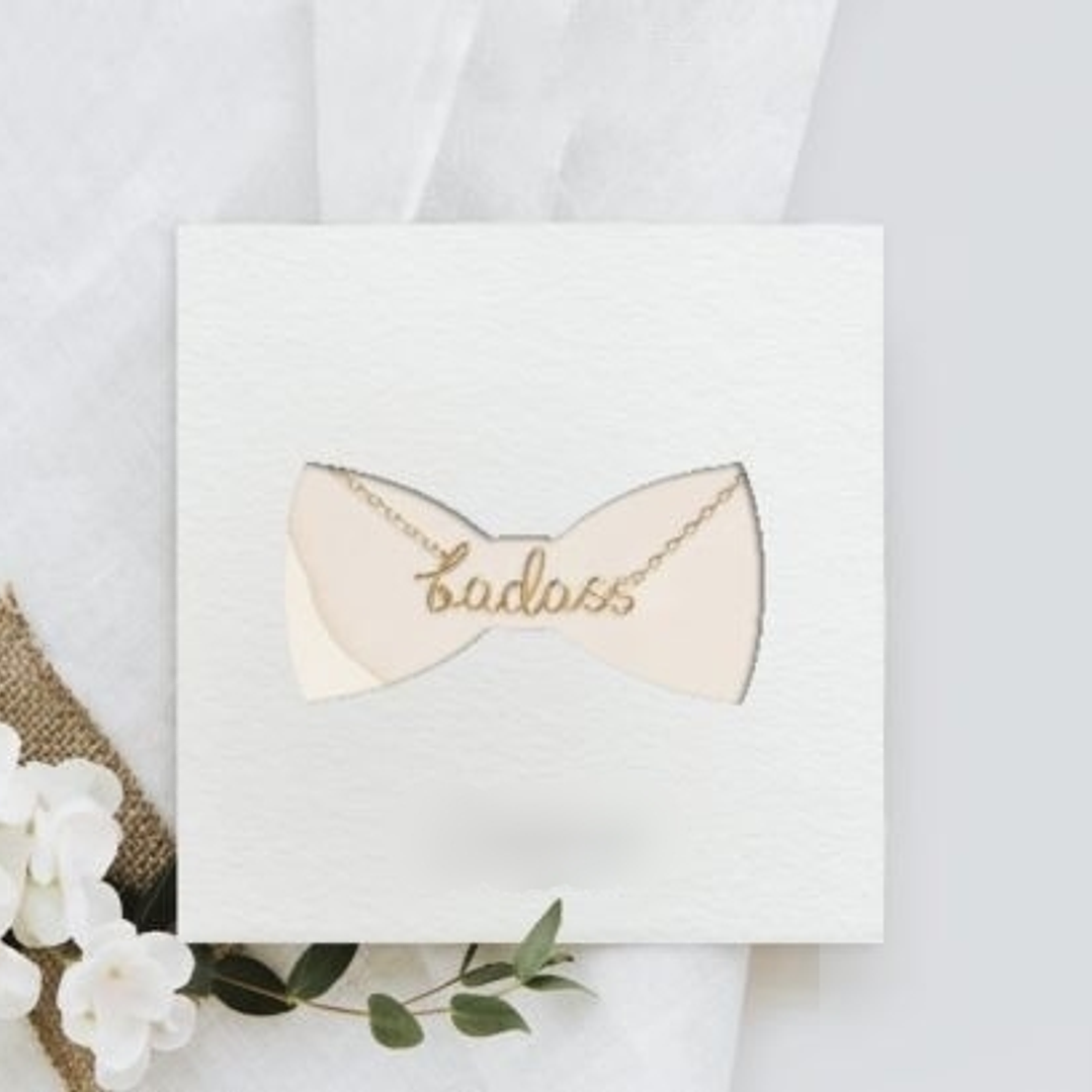 Arquivo de Corte Cartão para Colar com Laço  1