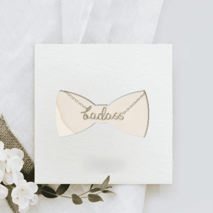 Arquivo de Corte Cartão para Colar com Laço  1