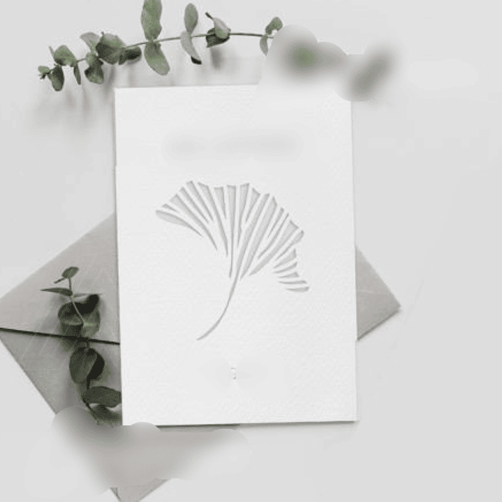 Arquivo de Corte Cartão Dobrado Folhas   1