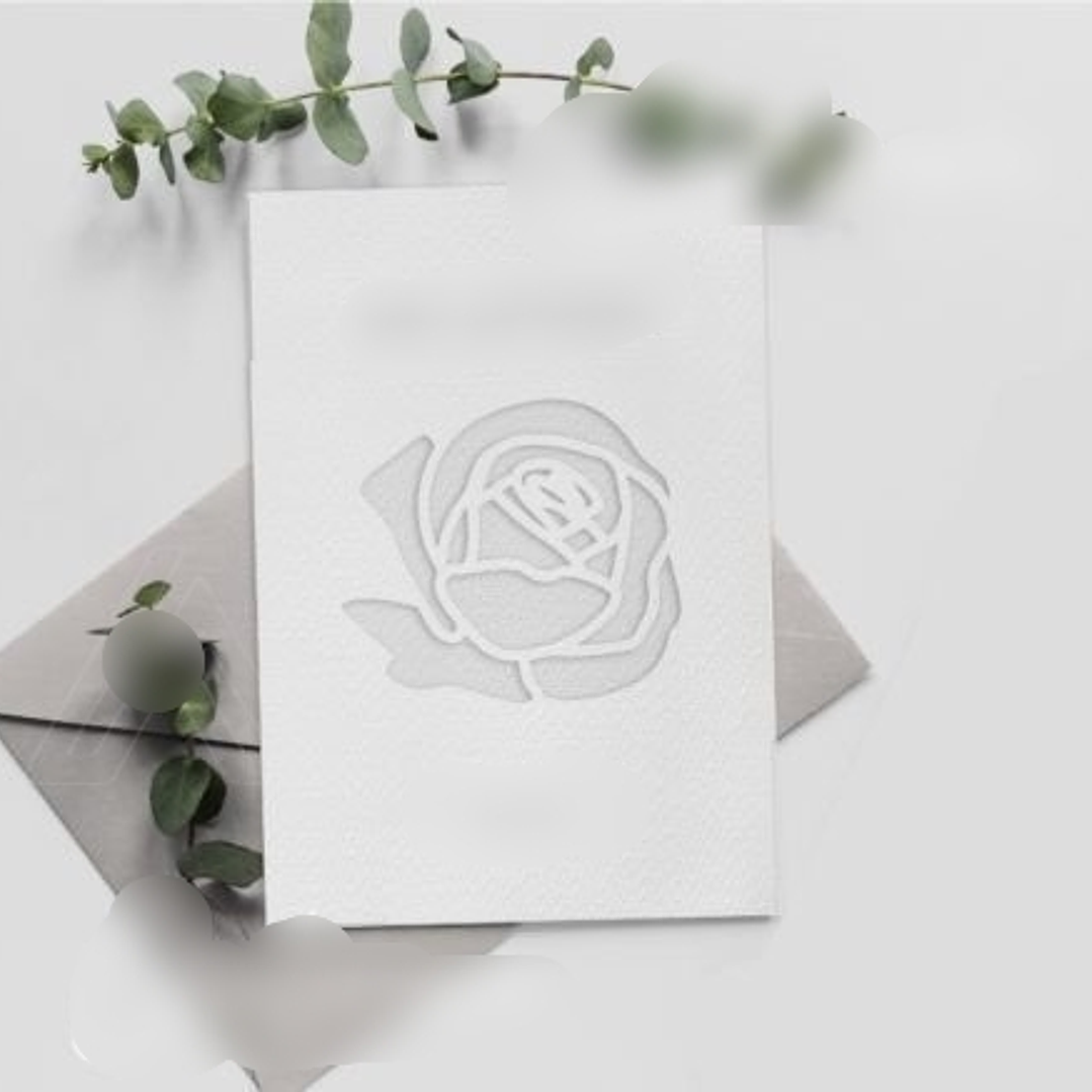 Arquivo de Corte Cartão Rosa Minimalista 1