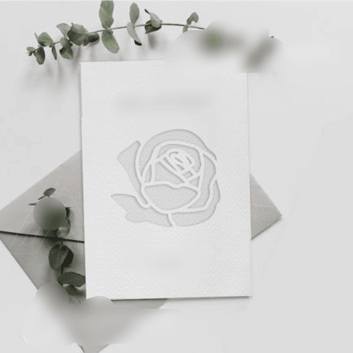 Arquivo de Corte Cartão Rosa Minimalista 1