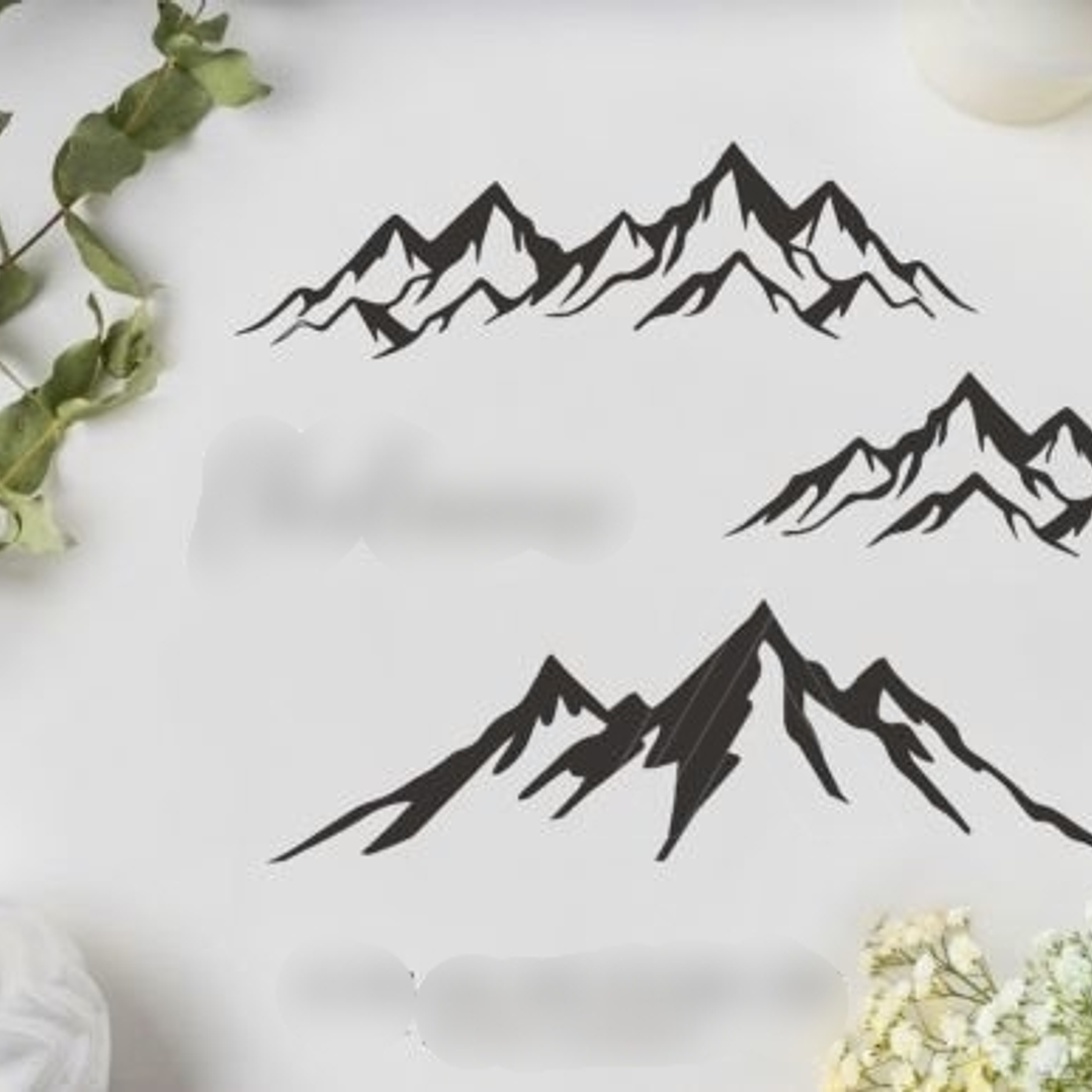 Arquivo de Corte Clipart Montanhas  1