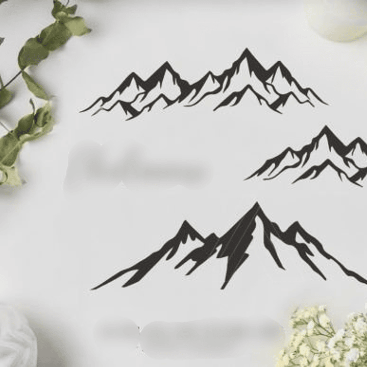 Arquivo de Corte Clipart Montanhas  1