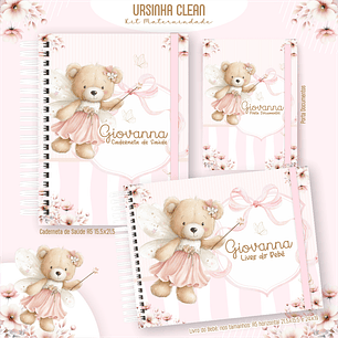 Arquivo Kit Maternidade Feminino Ursinha Clean