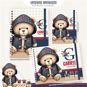 Arquivo Kit Maternidade Masculino Ursinho Brinquedo 