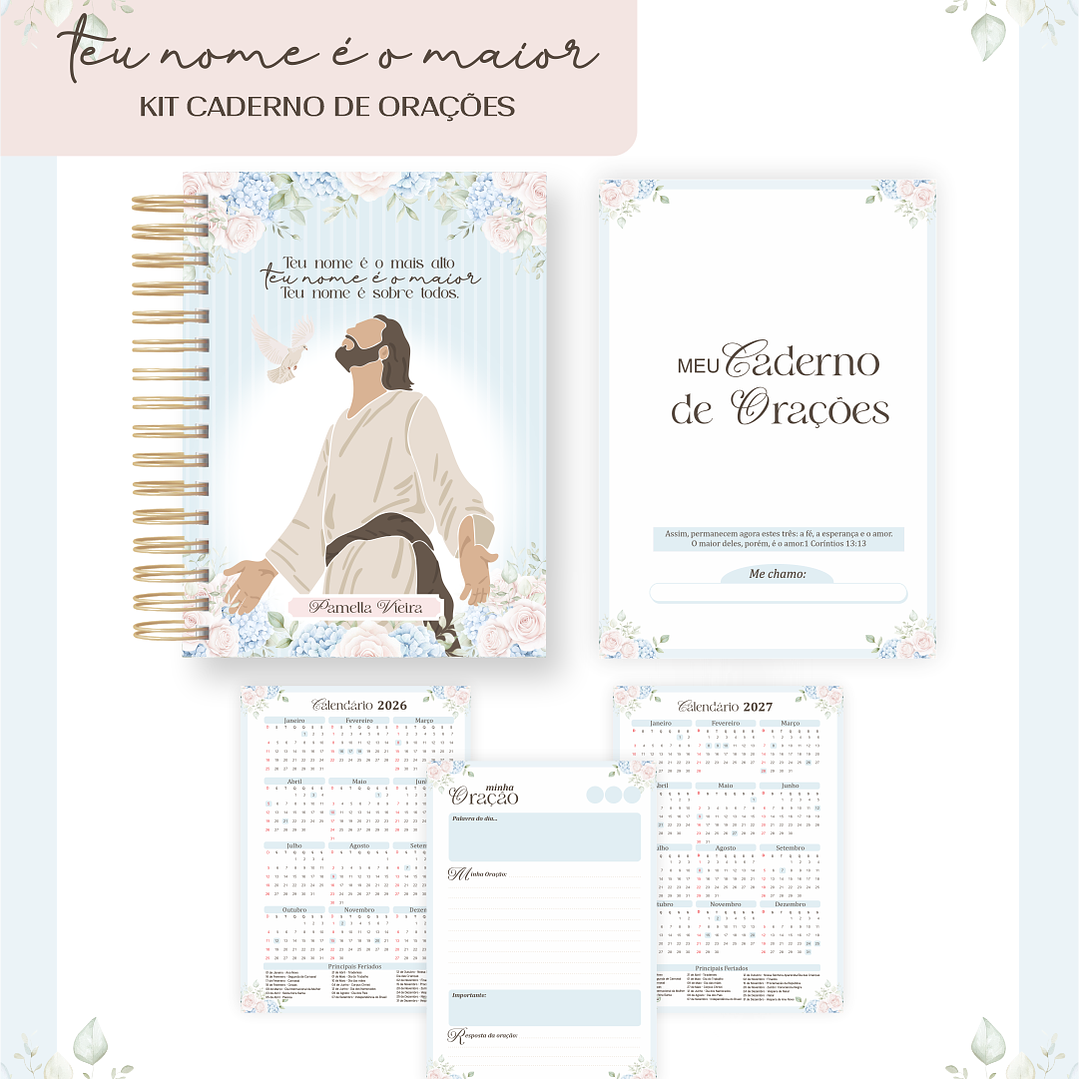 Arquivo Kit Caderno de Orações Teu Nome é Maior  1