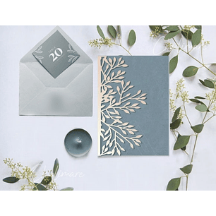 Arquivo de Corte Cartão Dobravel Folhagem 