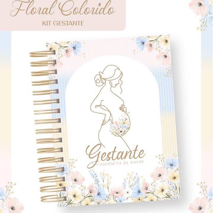 Arquivo Kit Gestante Floral Colorido  5