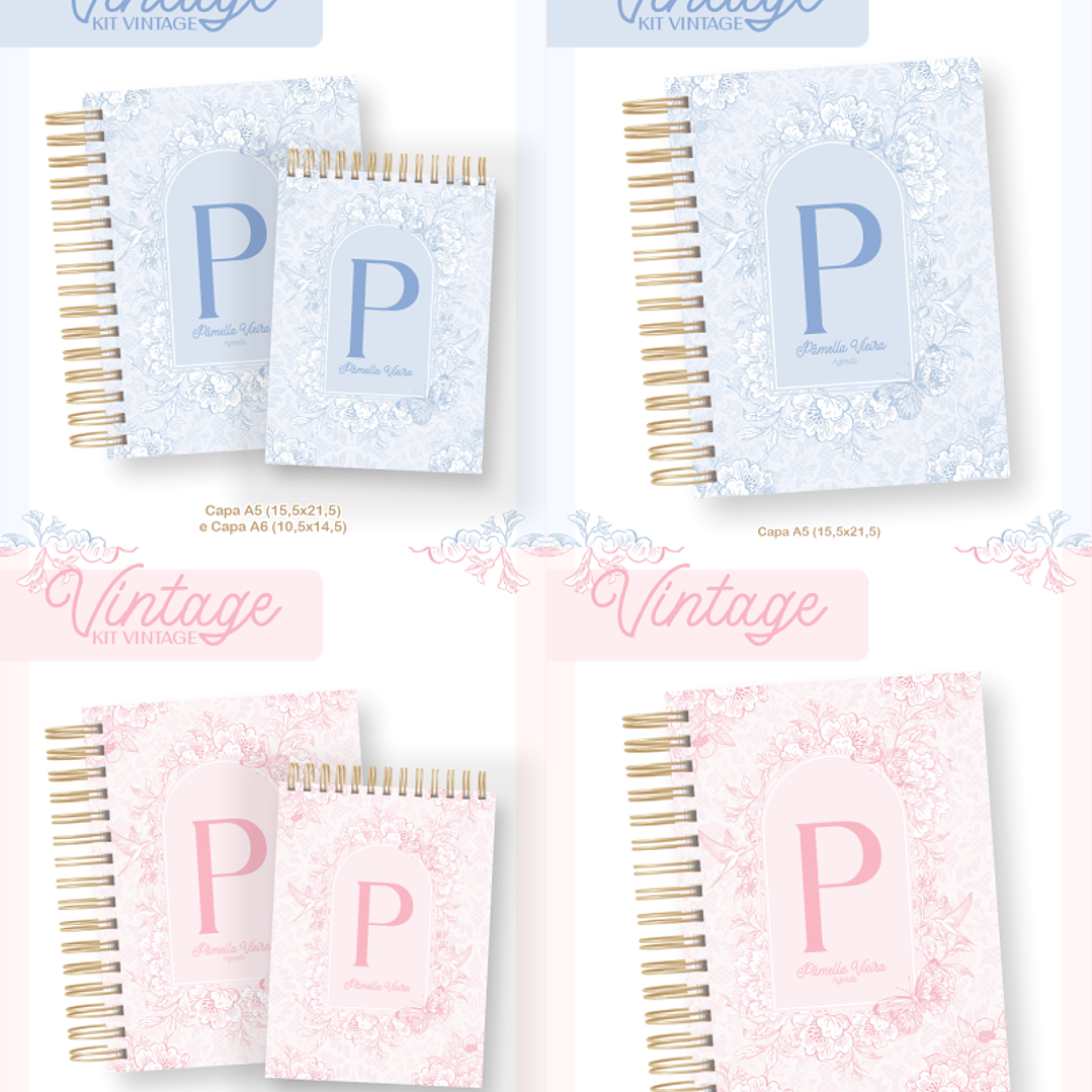 Arquivo Capas Vintage Rosa e Azul 1