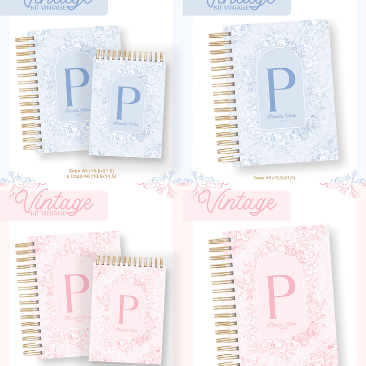 Arquivo Capas Vintage Rosa e Azul 1