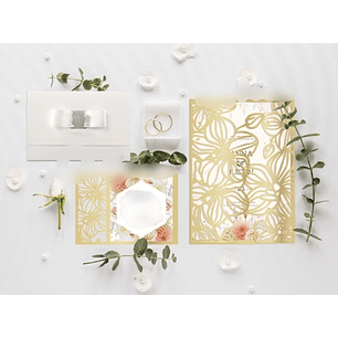 Arquivo de Corte Convite de Casamento Orquideas 