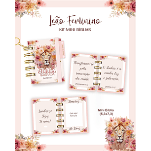 Arquivo Kit Mini Bíblia Leão Feminino 