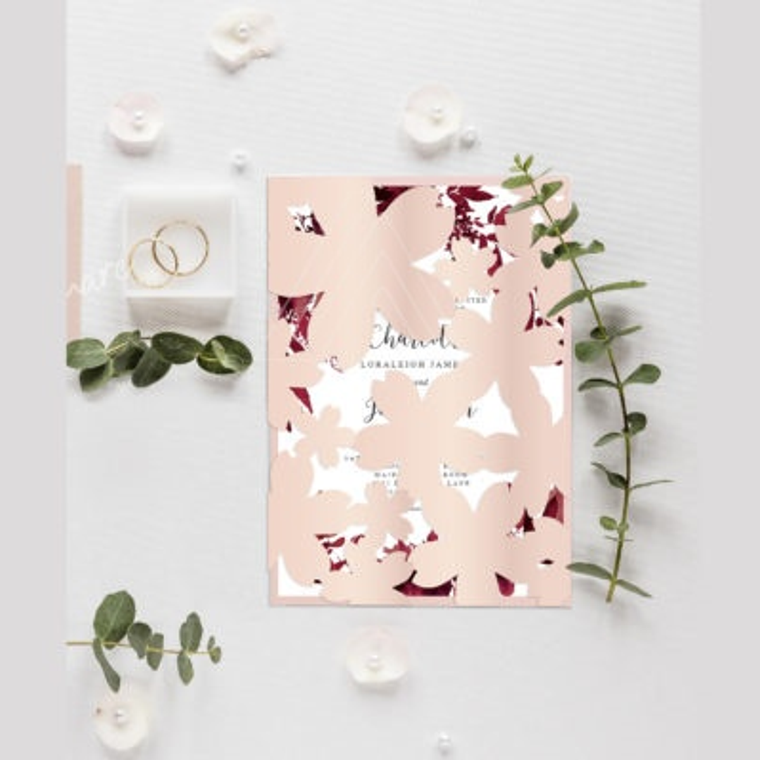 Arquivo de Corte Convite de Casamento Vasado  1