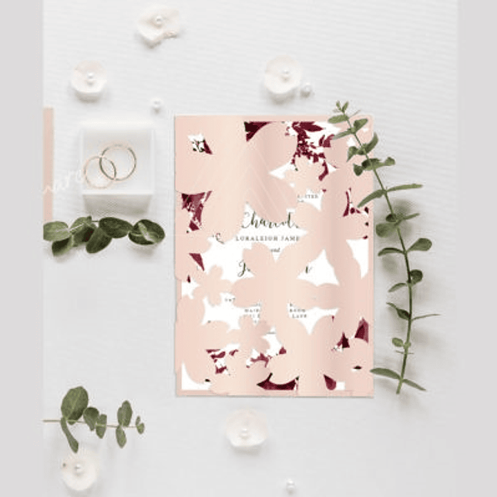 Arquivo de Corte Convite de Casamento Vasado  1