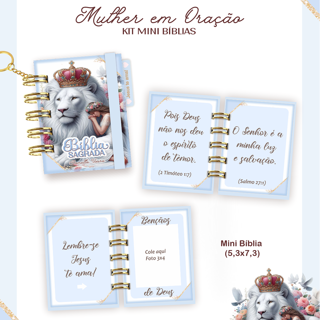 Arquivo Kit Mini Bíblia Mulher em Oração  1