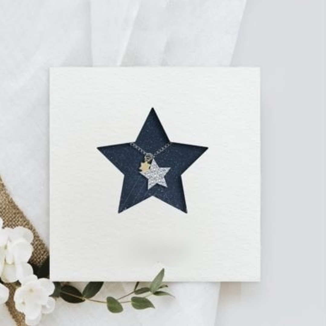 Arquivo de Corte Cartão para Colar de Joias Estrela  1
