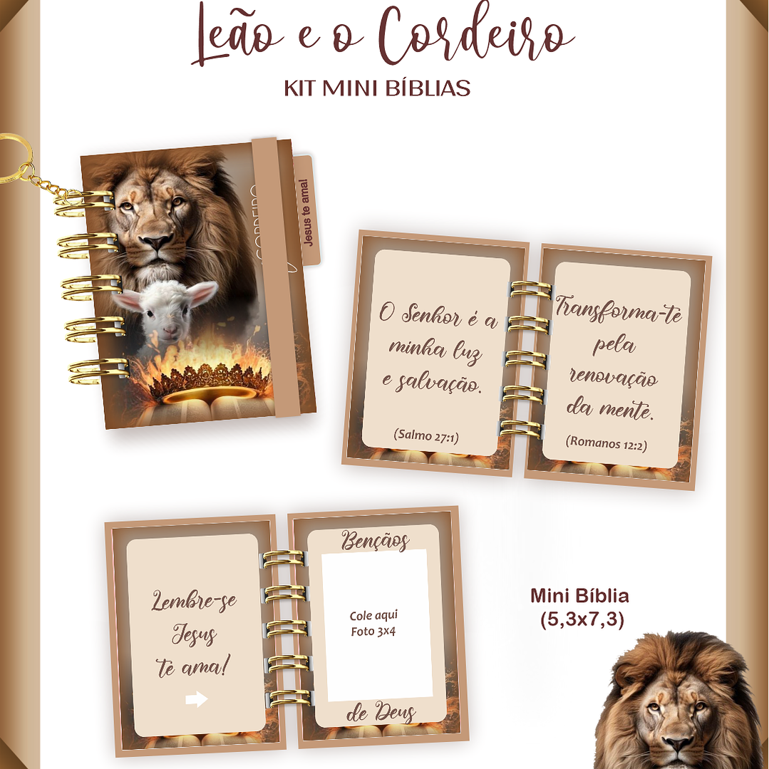 Arquivo Kit Mini Bíblia Leão e o Cordeiro  1
