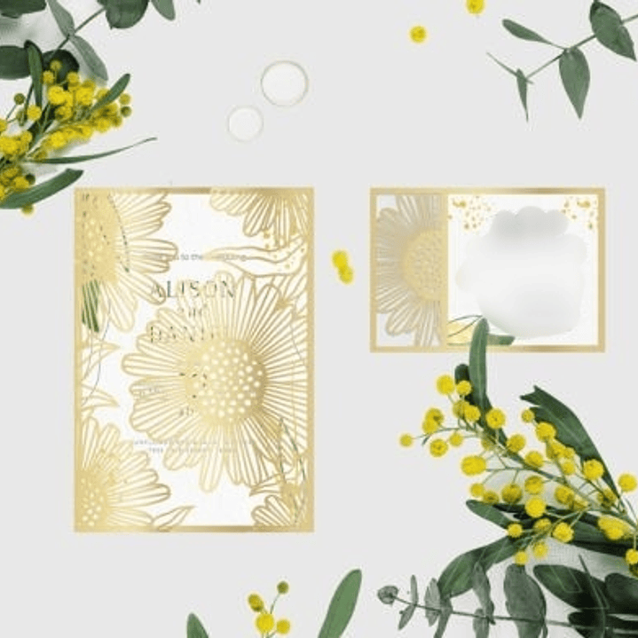 Arquivo de Corte Convite Girassol 1