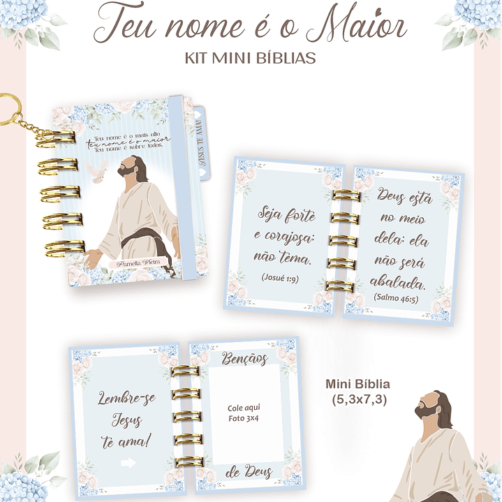 Arquivo Kit Mini Bíblia Teu Nome é o Maior  1