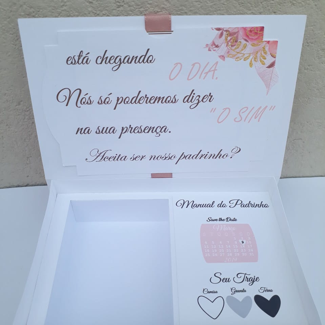 Arquivo de Corte Caixa Padrinho de Casamento Gravata 1