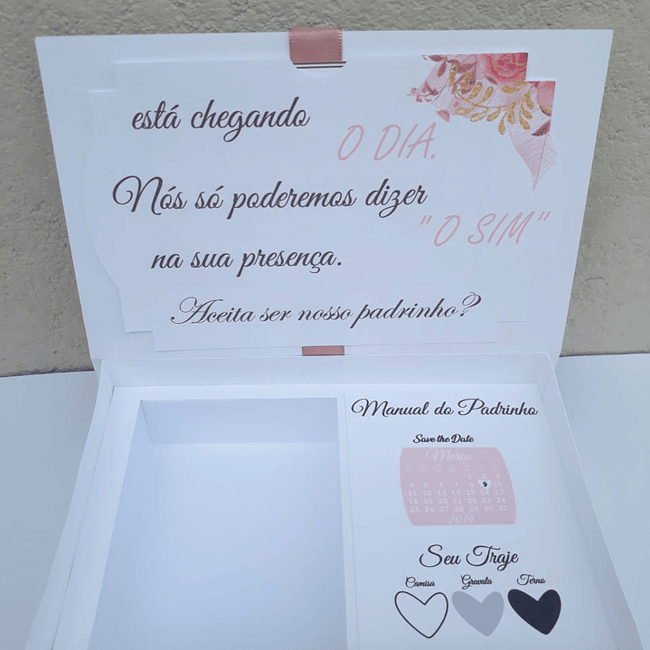 Arquivo de Corte Caixa Padrinho de Casamento Gravata 1